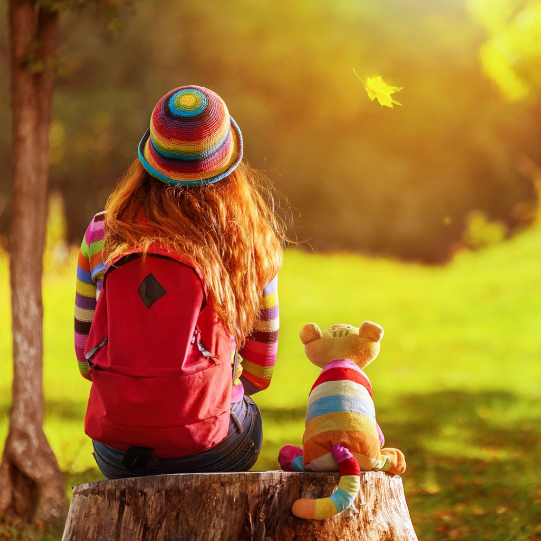kid with stuffed animal