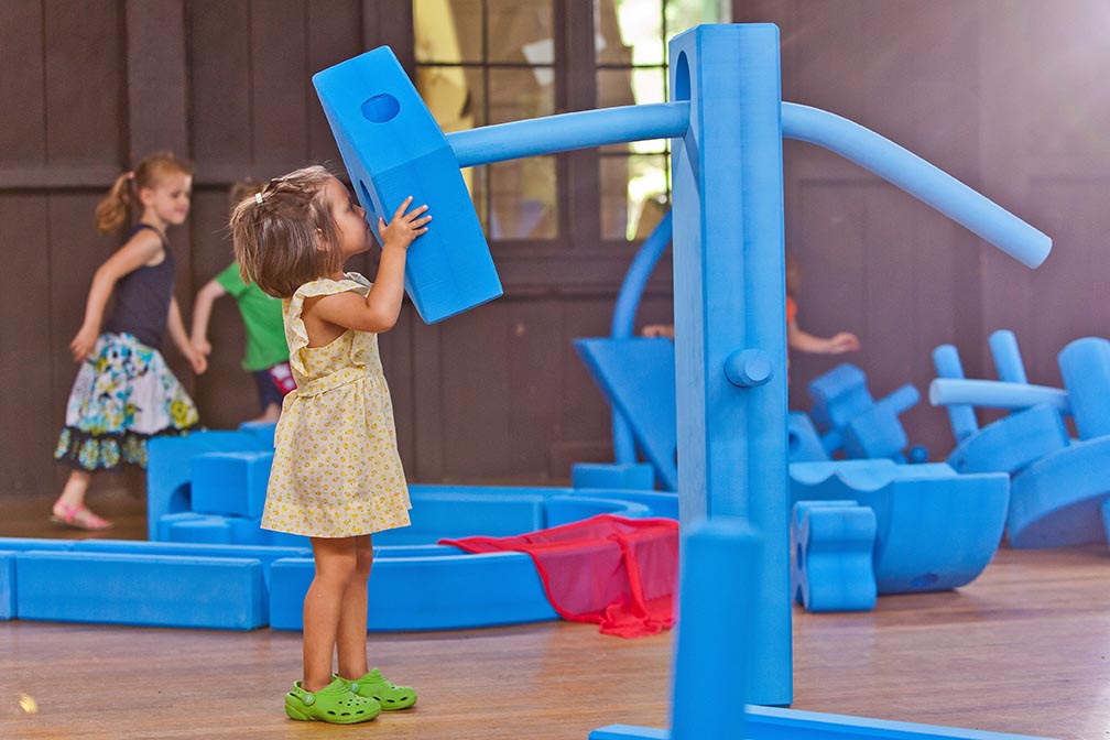 Imagination Playground Big Blue Blocks in Play